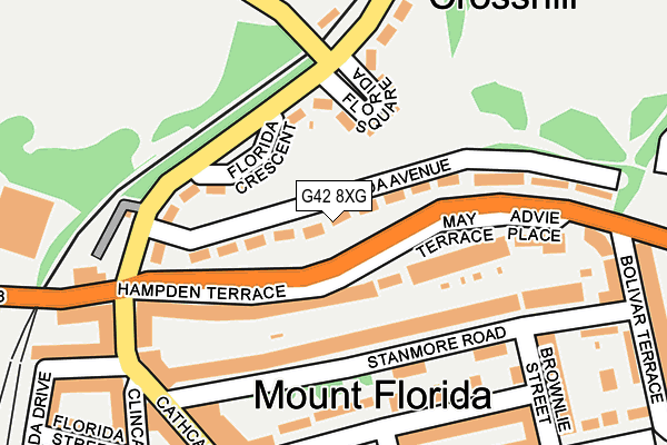 G42 8XG map - OS OpenMap – Local (Ordnance Survey)