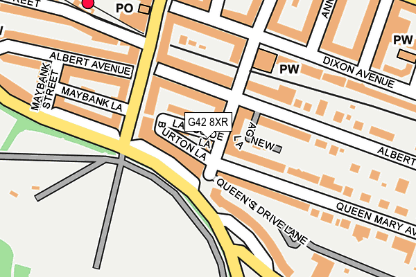 G42 8XR map - OS OpenMap – Local (Ordnance Survey)