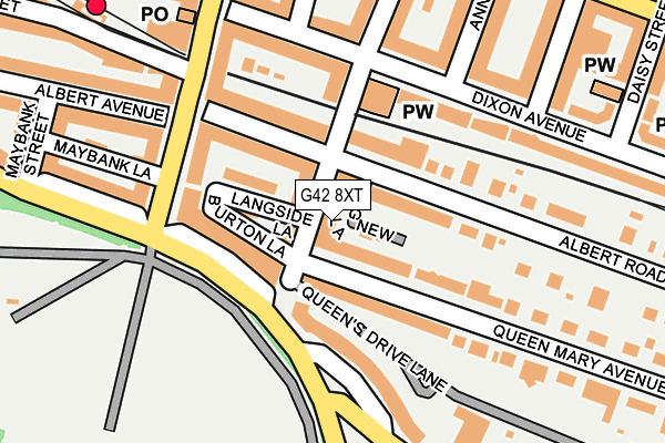 G42 8XT map - OS OpenMap – Local (Ordnance Survey)