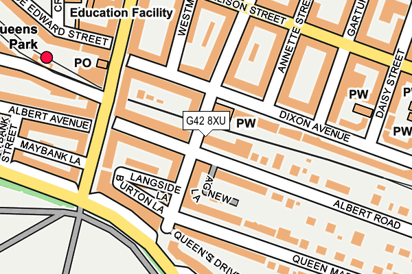 G42 8XU map - OS OpenMap – Local (Ordnance Survey)