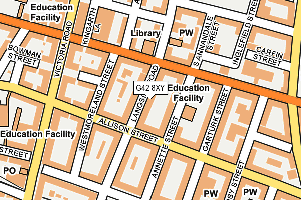 G42 8XY map - OS OpenMap – Local (Ordnance Survey)