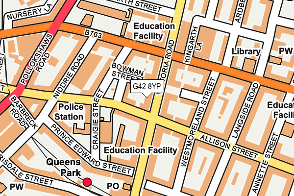 G42 8YP map - OS OpenMap – Local (Ordnance Survey)