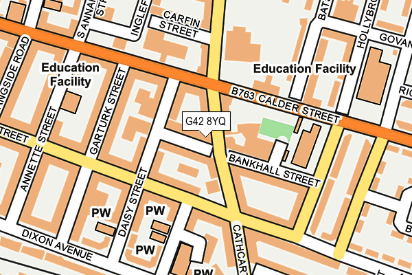 G42 8YQ map - OS OpenMap – Local (Ordnance Survey)