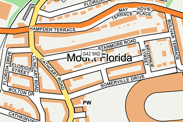 G42 9AD map - OS OpenMap – Local (Ordnance Survey)