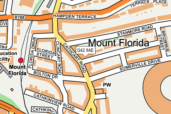 G42 9AE map - OS OpenMap – Local (Ordnance Survey)