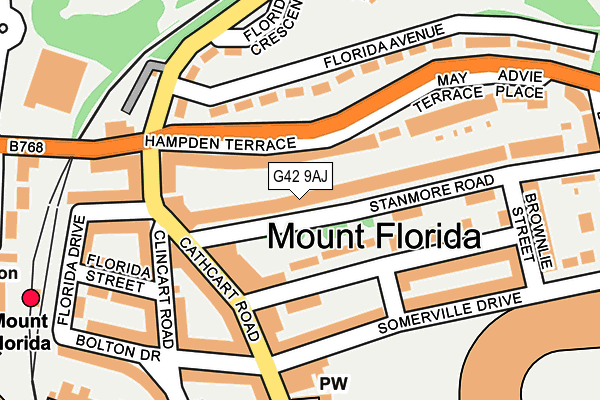 G42 9AJ map - OS OpenMap – Local (Ordnance Survey)