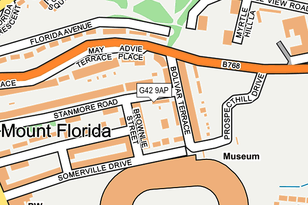 G42 9AP map - OS OpenMap – Local (Ordnance Survey)