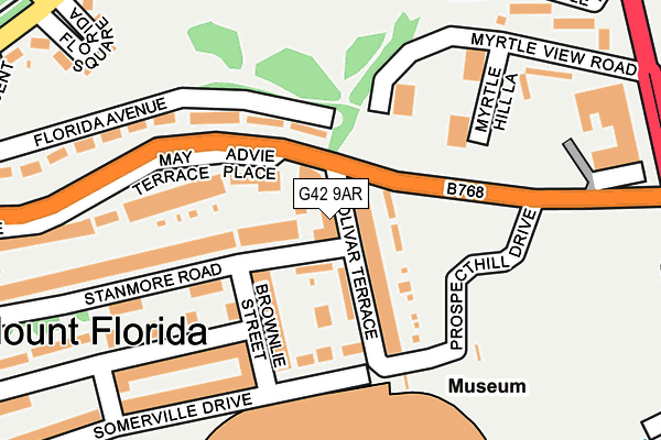 G42 9AR map - OS OpenMap – Local (Ordnance Survey)