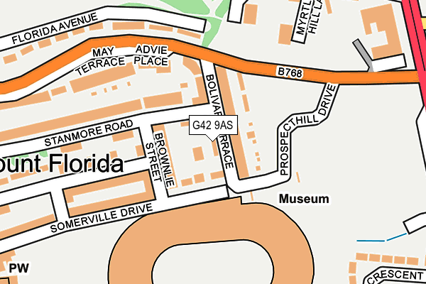 G42 9AS map - OS OpenMap – Local (Ordnance Survey)