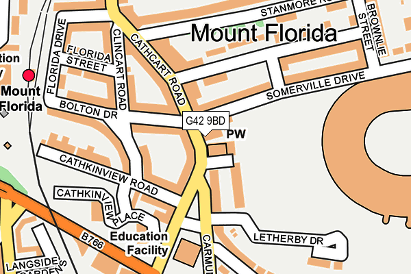 G42 9BD map - OS OpenMap – Local (Ordnance Survey)