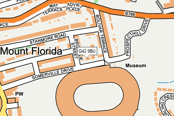 G42 9BU map - OS OpenMap – Local (Ordnance Survey)