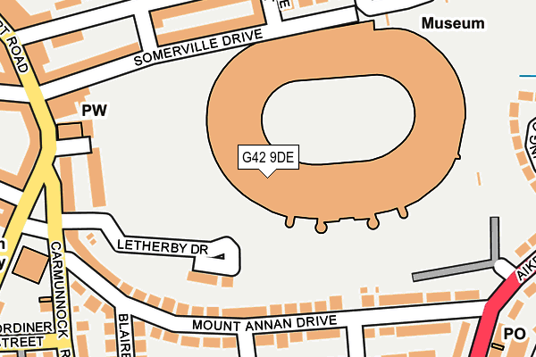 G42 9DE map - OS OpenMap – Local (Ordnance Survey)