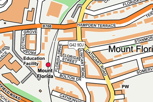 G42 9DJ map - OS OpenMap – Local (Ordnance Survey)