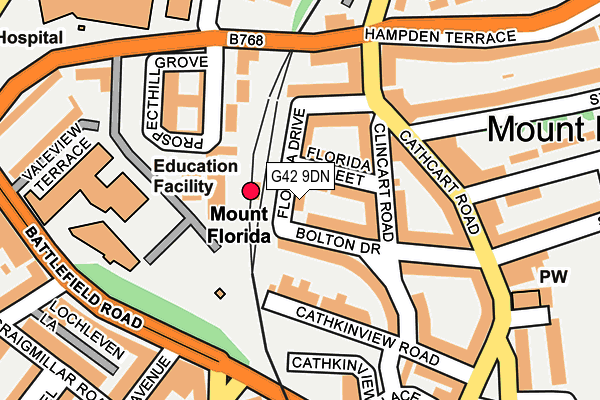 G42 9DN map - OS OpenMap – Local (Ordnance Survey)