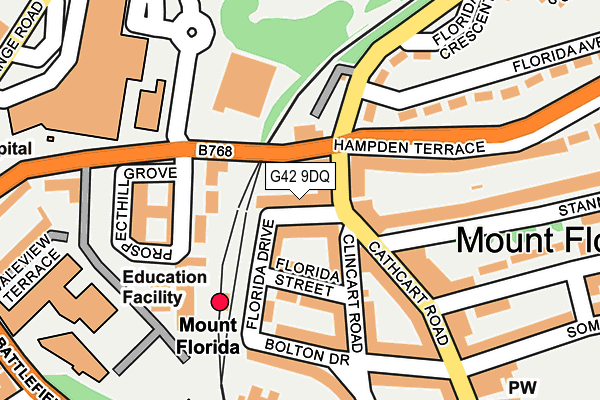 G42 9DQ map - OS OpenMap – Local (Ordnance Survey)