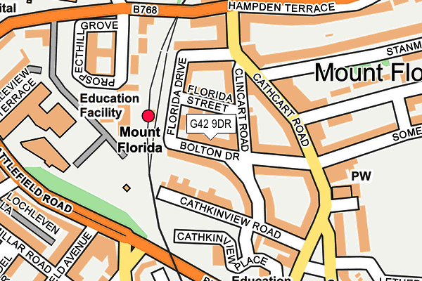 G42 9DR map - OS OpenMap – Local (Ordnance Survey)