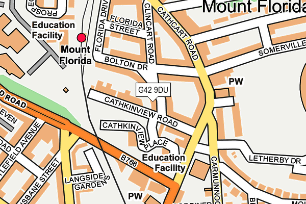 G42 9DU map - OS OpenMap – Local (Ordnance Survey)