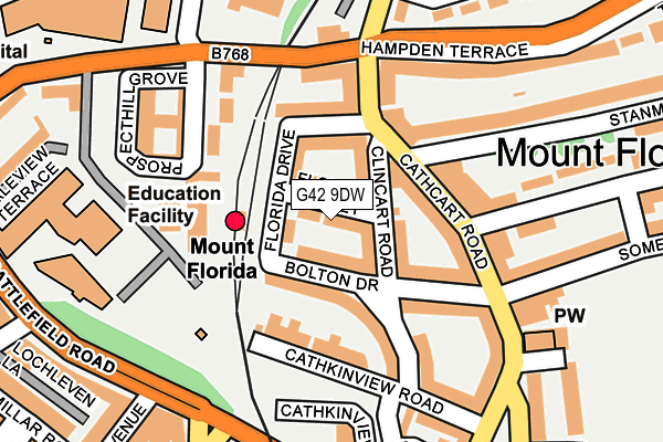 G42 9DW map - OS OpenMap – Local (Ordnance Survey)
