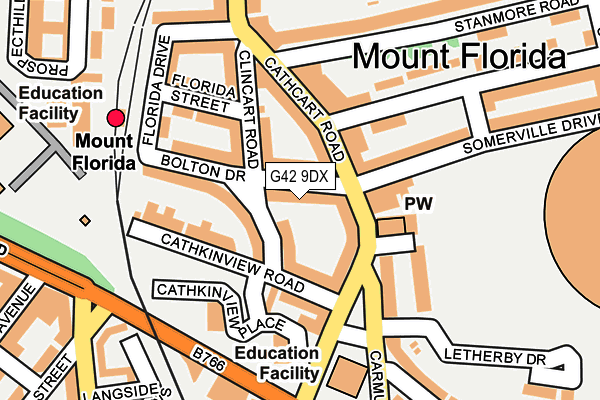 G42 9DX map - OS OpenMap – Local (Ordnance Survey)