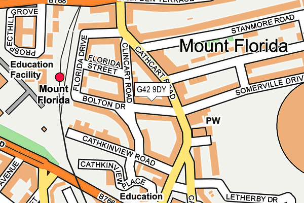 G42 9DY map - OS OpenMap – Local (Ordnance Survey)