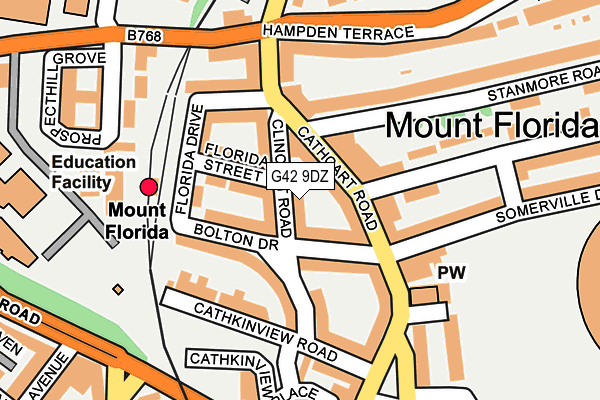 G42 9DZ map - OS OpenMap – Local (Ordnance Survey)