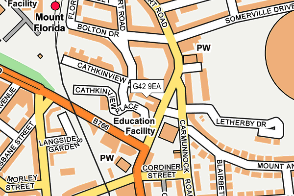 G42 9EA map - OS OpenMap – Local (Ordnance Survey)