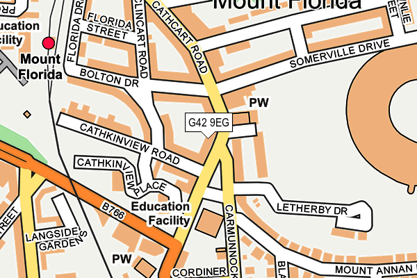 G42 9EG map - OS OpenMap – Local (Ordnance Survey)