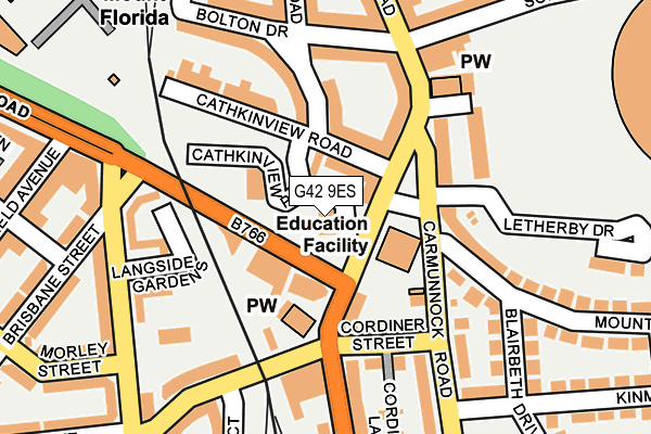 G42 9ES map - OS OpenMap – Local (Ordnance Survey)