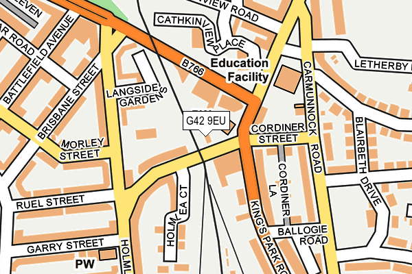 G42 9EU map - OS OpenMap – Local (Ordnance Survey)