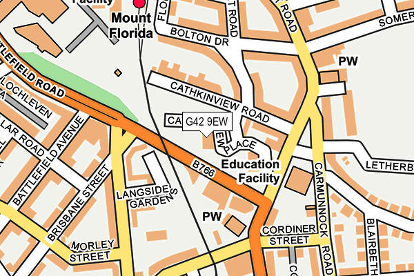 G42 9EW map - OS OpenMap – Local (Ordnance Survey)