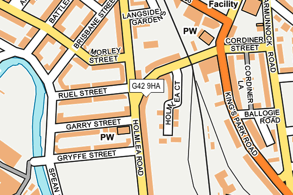 G42 9HA map - OS OpenMap – Local (Ordnance Survey)