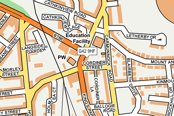 G42 9HF map - OS OpenMap – Local (Ordnance Survey)