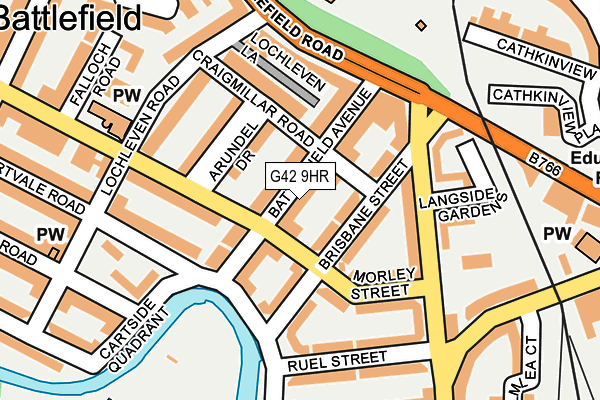 G42 9HR map - OS OpenMap – Local (Ordnance Survey)