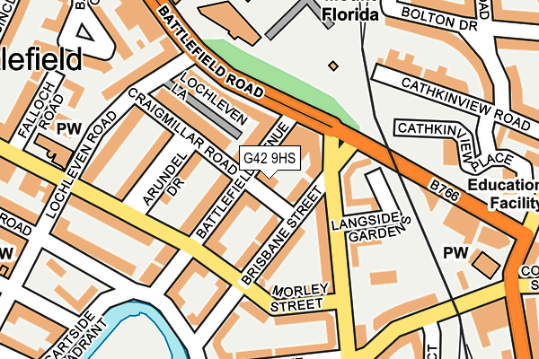 G42 9HS map - OS OpenMap – Local (Ordnance Survey)