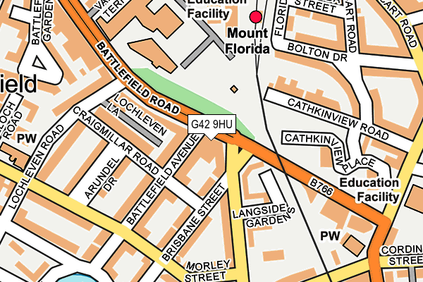 G42 9HU map - OS OpenMap – Local (Ordnance Survey)