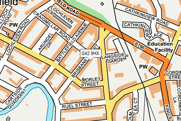 G42 9HX map - OS OpenMap – Local (Ordnance Survey)