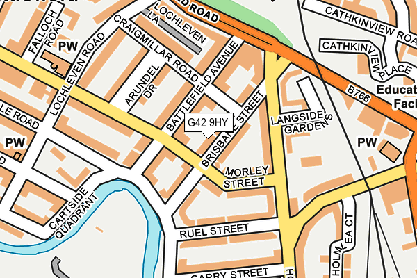 G42 9HY map - OS OpenMap – Local (Ordnance Survey)