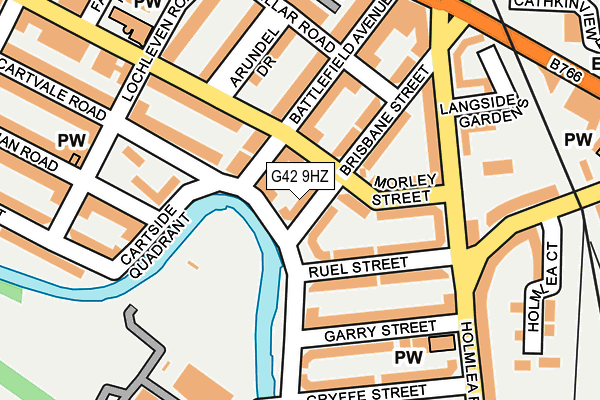G42 9HZ map - OS OpenMap – Local (Ordnance Survey)