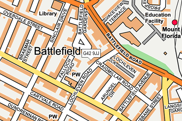 G42 9JJ map - OS OpenMap – Local (Ordnance Survey)