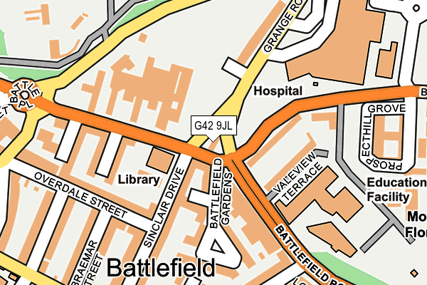 G42 9JL map - OS OpenMap – Local (Ordnance Survey)