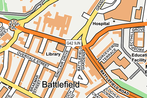 G42 9JN map - OS OpenMap – Local (Ordnance Survey)