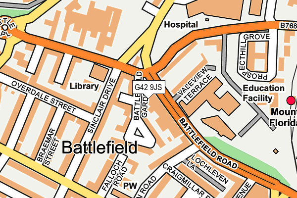 G42 9JS map - OS OpenMap – Local (Ordnance Survey)