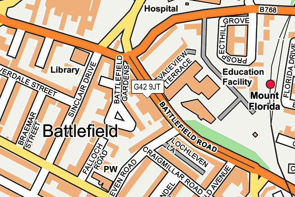 G42 9JT map - OS OpenMap – Local (Ordnance Survey)