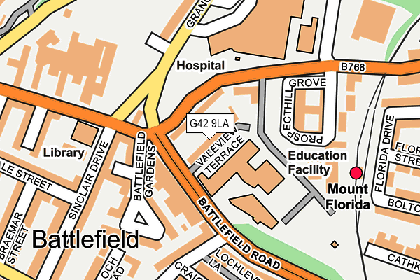 G42 9LA map - OS OpenMap – Local (Ordnance Survey)