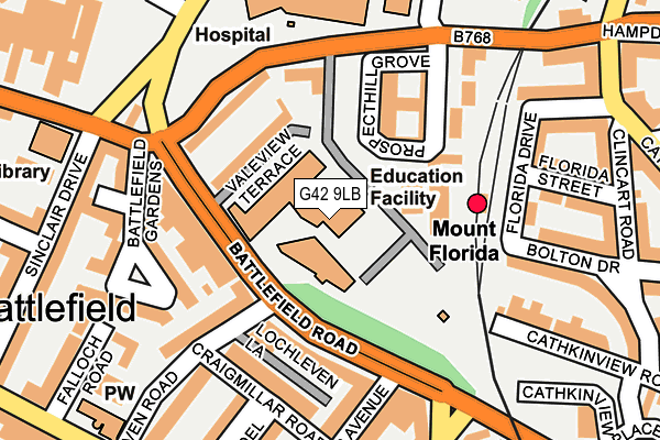 G42 9LB map - OS OpenMap – Local (Ordnance Survey)