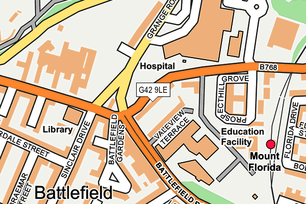 G42 9LE map - OS OpenMap – Local (Ordnance Survey)