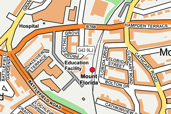 G42 9LJ map - OS OpenMap – Local (Ordnance Survey)