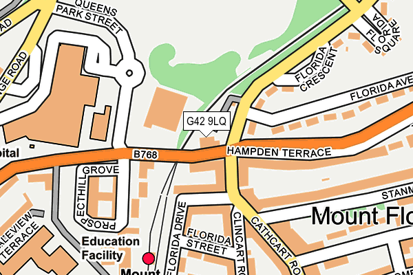 G42 9LQ map - OS OpenMap – Local (Ordnance Survey)