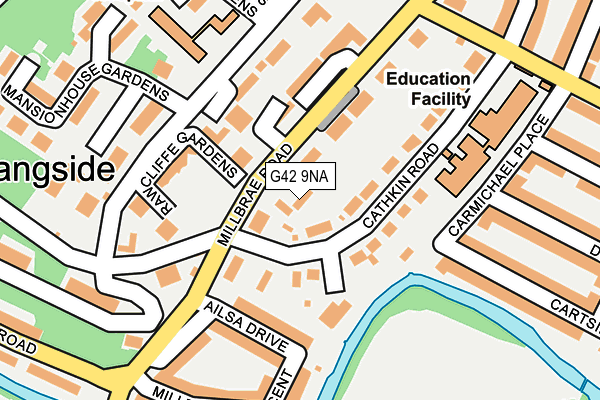 G42 9NA map - OS OpenMap – Local (Ordnance Survey)