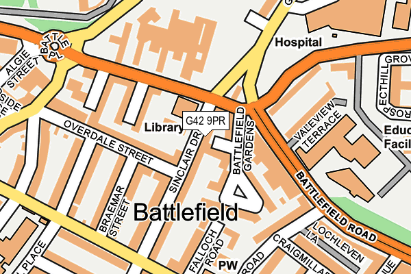 G42 9PR map - OS OpenMap – Local (Ordnance Survey)